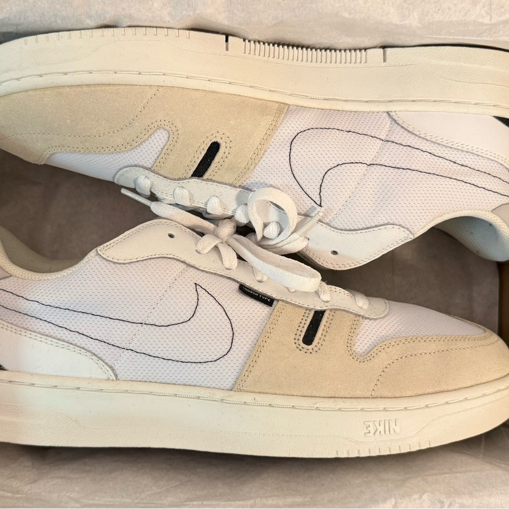 Nike Squash Type N. 354 White and Beige Sneakers